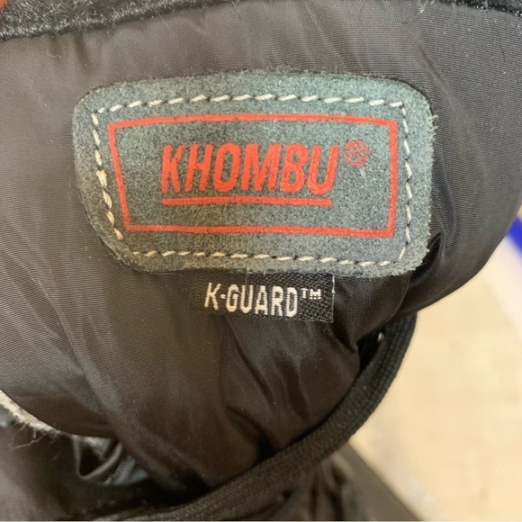 Khombu black lace up winter boots faux fur lined size 10 - Picture 10 of 12